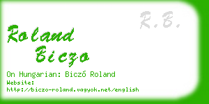 roland biczo business card