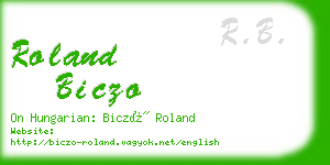 roland biczo business card